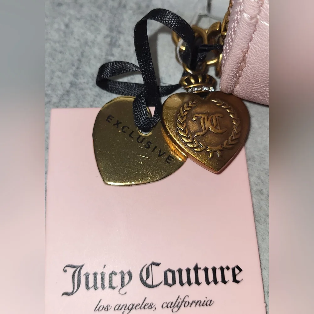 Juicy Couture Dusty Blush Pink, Romance Gusset Large Zipper Wallet - NWT